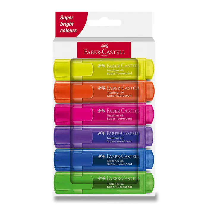 Hauptbild des Produkts Zvýrazňovač Faber-Castell Textliner 46 Neon sada 6 ks