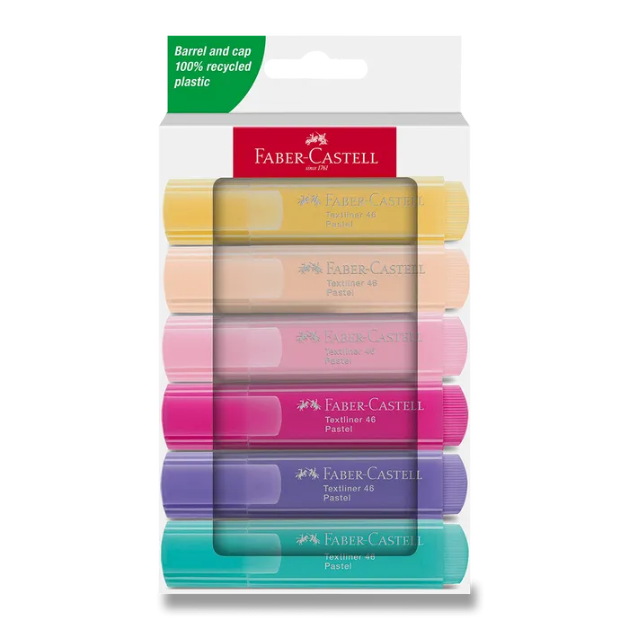 Hauptbild des Produkts Zvýrazňovač Faber-Castell Textliner 46 Pastel sada 6 ks
