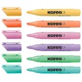 Textmarker Kores High Liner Pastell Set mit 6 Farben