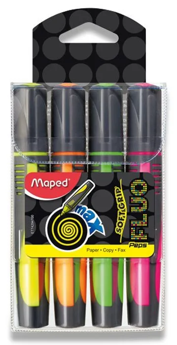 Hauptbild des Produkts Zvýrazňovač Maped Fluo Peps Max souprava 4 ks