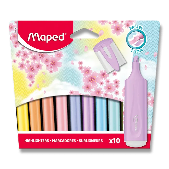 Hauptbild des Produkts Zvýrazňovač Maped Fluo Peps Pastel sada 10 barev