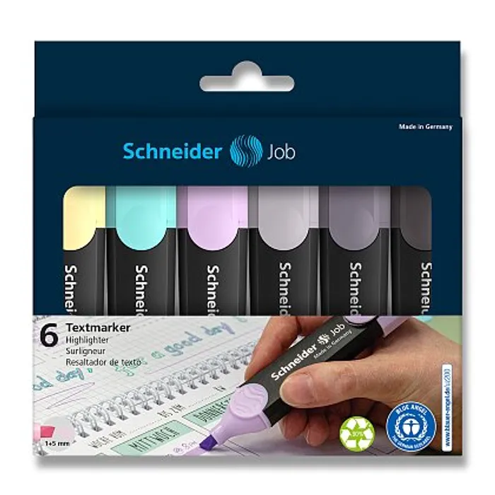 Hauptbild des Produkts Zvýrazňovač Schneider Job Pastel - sada 6 barev