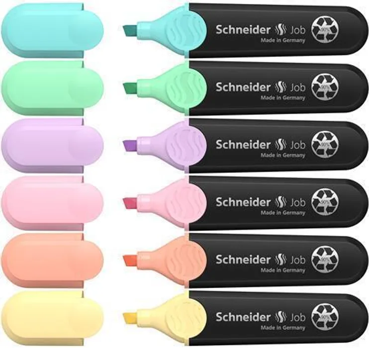 Hauptbild des Produkts Zvýrazňovač Schneider Job Pastel sada 6 barev