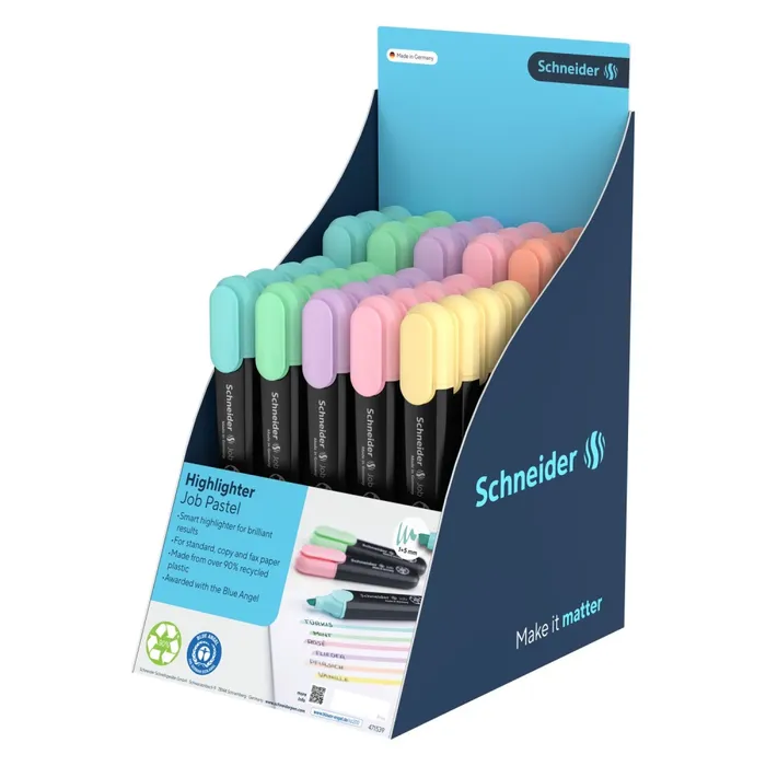 Hauptbild des Produkts Zvýrazňovač Schneider Job Pastel stojánek, 85 ks