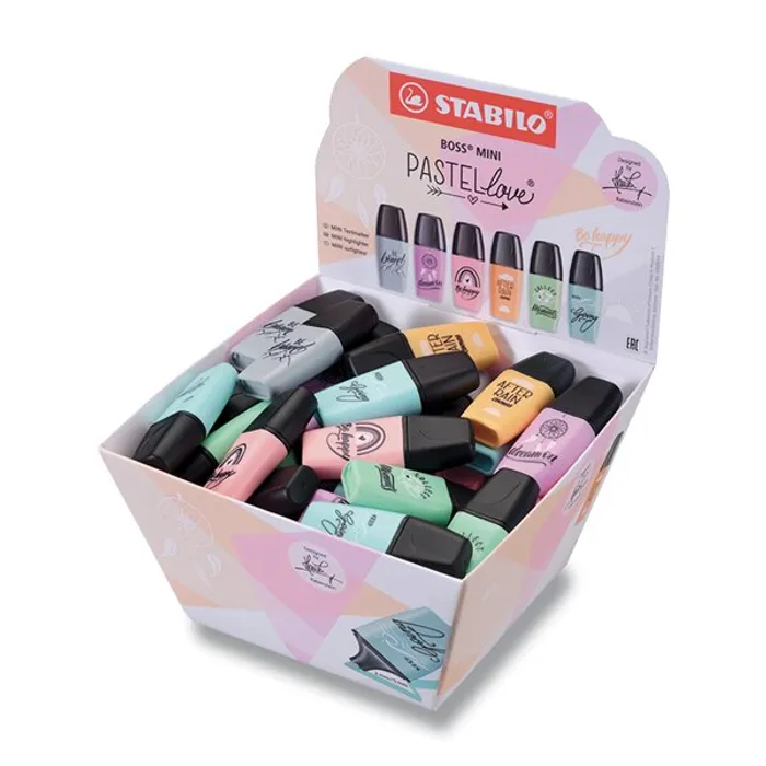 Hauptbild des Produkts Zvýrazňovač Stabilo Boss Mini Pastellove stojánek, 50 ks