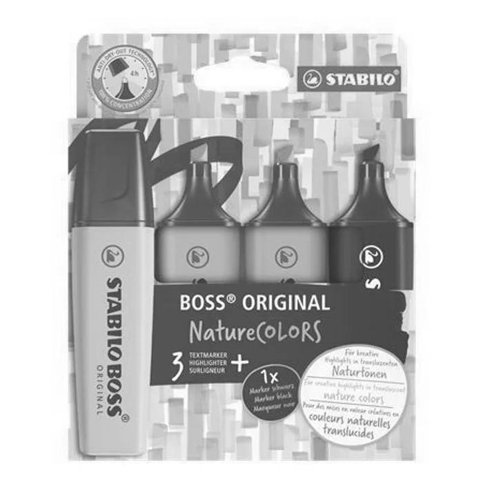 Hauptbild des Produkts Zvýrazňovač Stabilo Boss Original Nature Colors sada, 4 barev