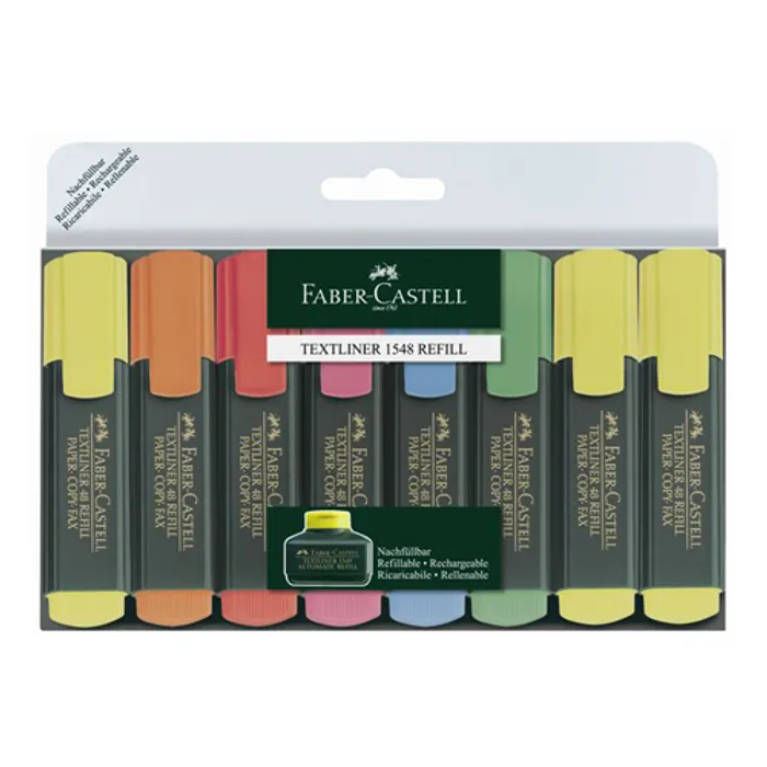 Hauptbild des Produkts Zvýrazňovač Textliner 1548 fluorescenční, sada 8ks  Faber-Castell 154862
