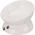 Erhöhte ergonomische Keramikschale, 0,15 l/o 13 cm, weiß