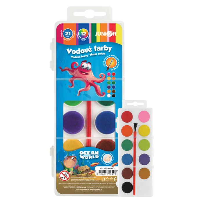 Hauptbild des Produkts vodové barvy 21mm 12 barev TY-10112