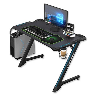 Papírenské zboží - ULTRADESK Herní stůl SPACE V2, 113x61.5cm, 77.5cm, podsvícený, s XL podložkou, držák sluc