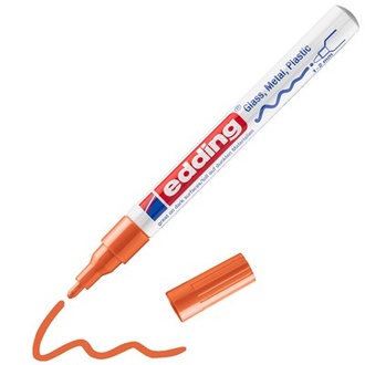 Papírenské zboží - Lakový popisovač "751", oranžová, 1-2mm, EDDING