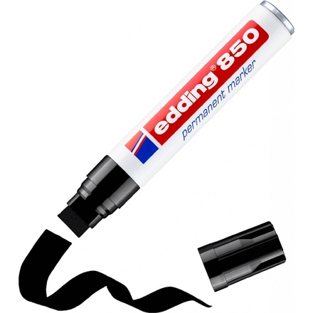 Papírenské zboží - Permanentní popisovač "850", černá, 5-16mm, klínový hrot, EDDING