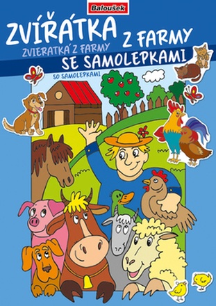 Papírenské zboží - Omalovánka - A4 - se samolepkami - Zvířátka z farmy
