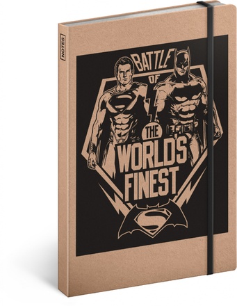 Papírenské zboží - Notes Batman vs. Superman – Battle, linkovaný, 13 × 21 cm