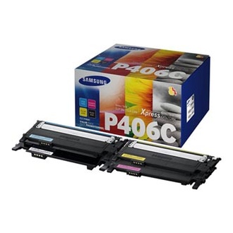Papírenské zboží - HP originální toner SU375A, CLT-P406C, CMYK, 1500, 3*1000str., P406C, 4 pack, Samsung CLP