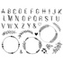 Papírenské zboží - Kreativstempel Blumenalphabet und Kränze, 39 Stk