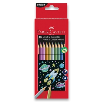 Papírenské zboží - Pastelky Faber-Castell 10 barev, metalické