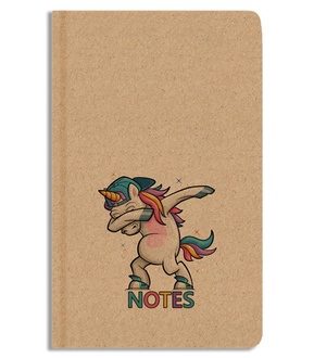 Papírenské zboží - Notes linkovaný - A5 - kraft - Unicorn