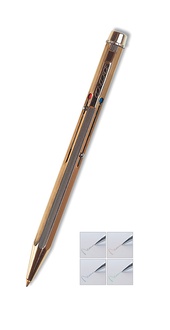 Papírenské zboží - Kuličkové pero 4 barevné kovové CONCORDE Classic, zlaté tělo