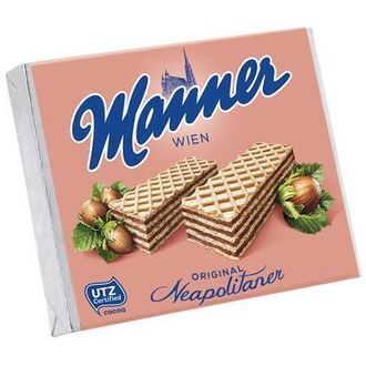 Papírenské zboží - Oplatky "Manner Neapolitan", kakaové-oříškové, 75g