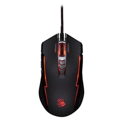 Papírenské zboží - A4tech Myš P93 BLACK, 5000DPI, optická, 8tl., 1 kolečko, drátová USB, černá, herní, Light