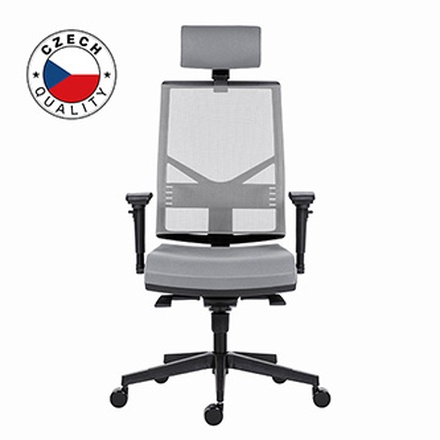 Papírenské zboží - Powerton Kancelářské ergonomické křeslo Marie, Šedé