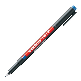 Papírenské zboží - Permanentní popisovač "141 F", modrá, OHP, 0,6mm, EDDING