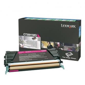 Papírenské zboží - Lexmark originální toner C736H1MG, magenta, 10000str., high capacity, return, Lexmark C73
