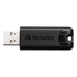 Papírenské zboží - Verbatim USB flash disk, USB 3.0 (3.2 Gen 1), 128GB, PinStripe, Store N Go, schwarz, 49319, USB A, mit herausziehbarem Konnektro