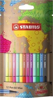 Papírenské zboží - Fixy "Pen 68  mini my design" 12 různých barev, 1 mm, STABILO