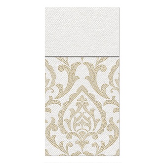 Papírenské zboží - Ubrousky na příbory PAW AIRLAID 40x40 cm Portugesse tiles gold [25 ks]