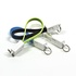 Papírenské zboží - USB Kabel (2.0), USB A M - microUSB M, 0.2m, hellgrün, Logo, Blister, Schlüsselring