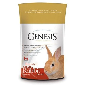 Papírenské zboží - GENESIS RABBIT FOOD ALFALFA 1kg granulované k.pro králíky 
