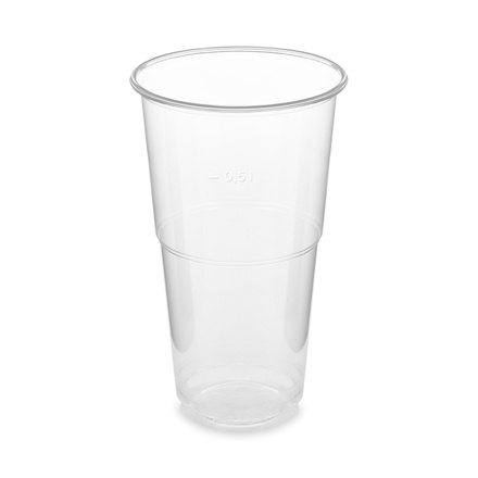 Papírenské zboží - Kelímek průhledný 0,5 l (PLA) -BIO- (průměr 95 mm) [60 ks]