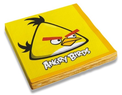 Papírenské zboží - Papírové ubrousky Angry Birds 33 x 33 cm, 20 ks