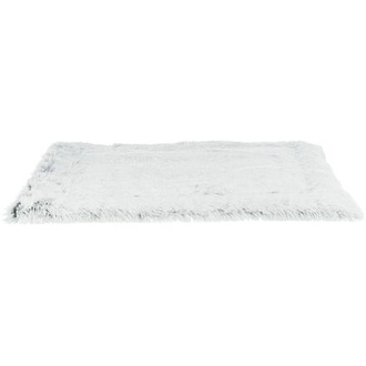Papírenské zboží - Lehací podložka HARVEY, hebký dlouhý vlas, bílo-černo/šedá 120 x 80 cm