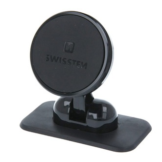 Papírenské zboží - Magnetický držák mobilu(GPS) Swissten do auta, S-Grip Dashboard DM6, černý, kov, nalepova
