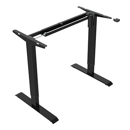 Papírenské zboží - Rám stolu, elektricky nastavitelná výška, rozsah 500 mm, 100V-240V, černý, 70 kg nosnost,