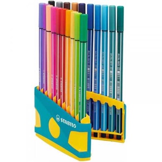 Papírenské zboží - Fixy STABILO Pen 68 ColorParade tyrkysová 20 barev