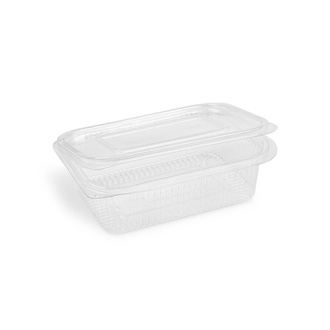 Papírenské zboží - Miska (rPET) s víčkem hranatá průhledná 750ml [50 ks]