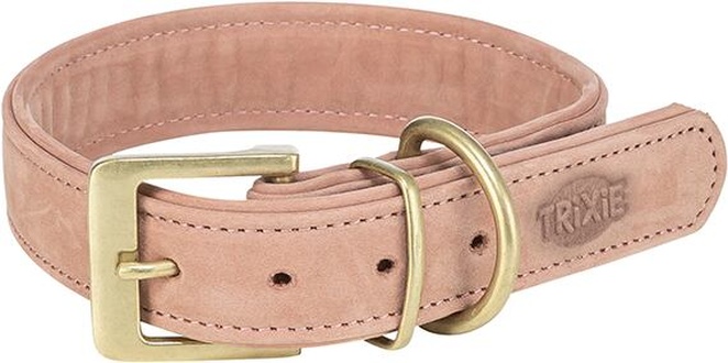 Papírenské zboží - Obojek PURE kožený, růžováS-M: 31-37 cm/ 30 mm