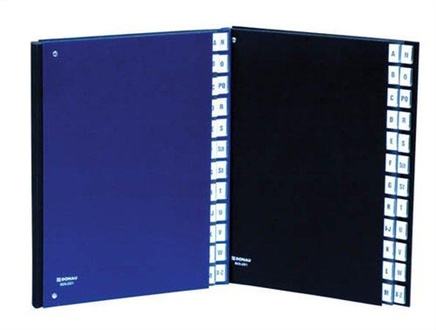 Papírenské zboží - Třídící kniha, tmavě modrá, koženka, A4, 1-31, DONAU