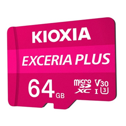 Papírenské zboží - Kioxia Paměťová karta Exceria Plus (M303), 64GB, microSDXC, LMPL1M064GG2, UHS-I U3 (Class