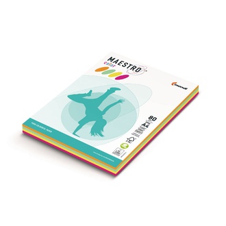 Papírenské zboží - MAESTRO color NEON 80g 200 listů MIX barev