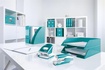 Papírenské zboží - Ganzmetall-Tischheftgerät Leitz NeXXt WOW 5502, Eisblau