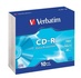Papírenské zboží - CD-R 700MB, 80 Min., 52x, DL Extra Protection, Verbatim, Slim Box, 10 Stück/Pack.