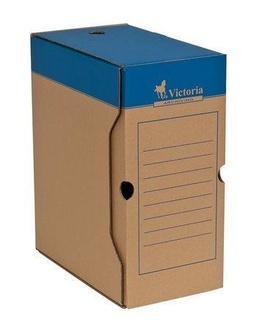 Papírenské zboží - Archivační krabice, přírodní, karton, A4, 150 mm, VICTORIA