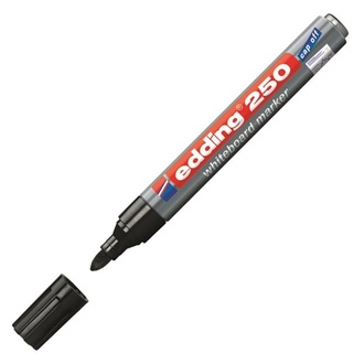 Papírenské zboží - Popisovač na bílou tabuli a flipchart "250", černá, 1-3mm, kuželový hrot, EDDING