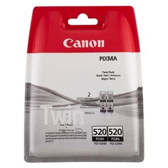 Papírenské zboží - Canon originální ink PGI520BK, black, blistr, 2x420str., 2x19ml, 2932B012, 2932B009, 2ks,