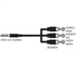Papírenské zboží - Audio Kabel Jack (3,5mm) M - 3x CINCH M, 1.5m, schwarz, Logo, Blister